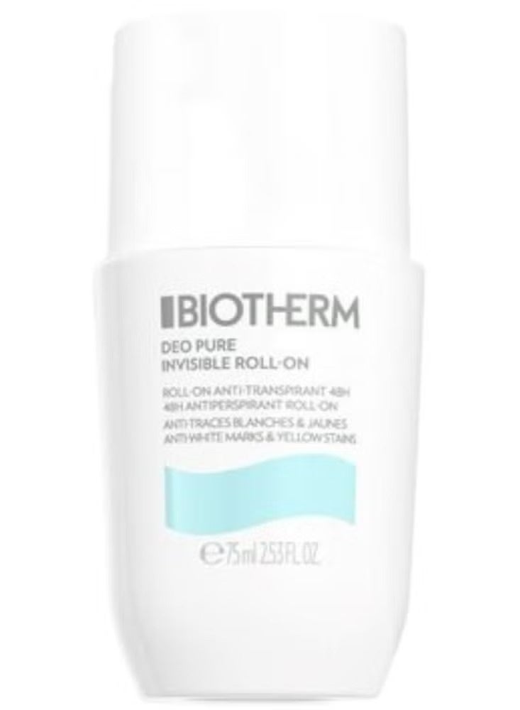 Biotherm Deo Pure Invisible 48H Antiperspirant Roll-On 75ml - Image 1